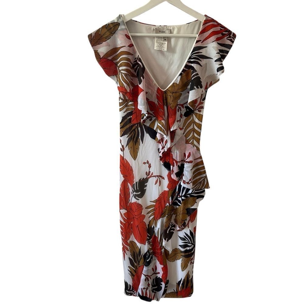 Fuzzi Printed Mesh Dress